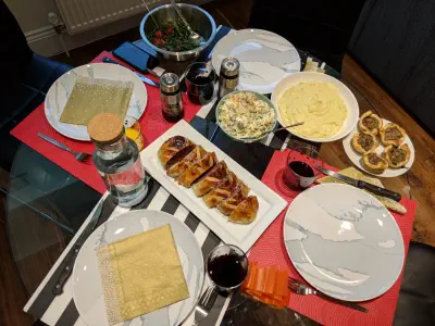 Dinner on Christmas 7 years ago.